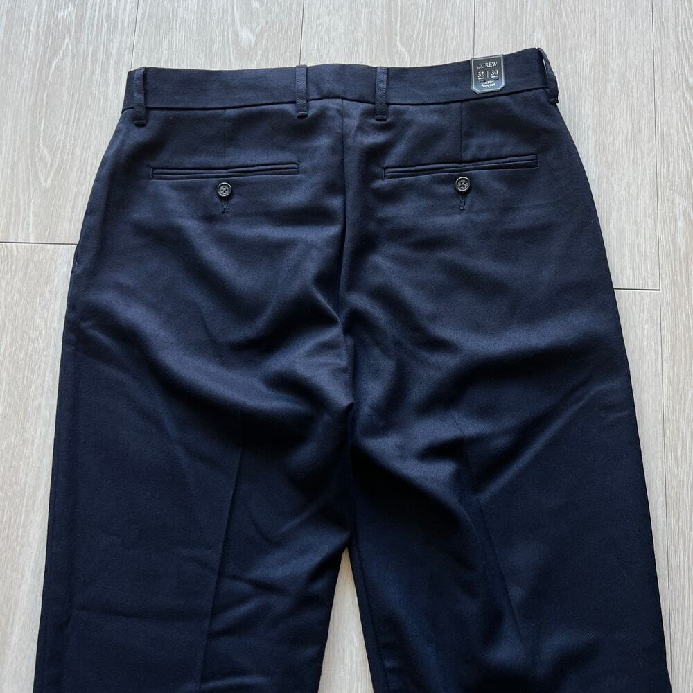 J Crew Classic Creased Wool Trouser Mens 32 X 29 Dark Navy - Picture 9 of 10